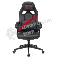 Кресло игровое Zombie DRIVER черный/красный, искусственная кожа, с подголов. крестовина пластик