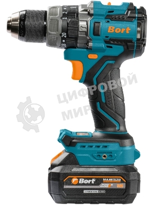 Дрель-шуруповерт Bort BAB-21Ix2Li-XDK, 18 В, 4 Ач, 150 Нм, бесщеточный, ударная