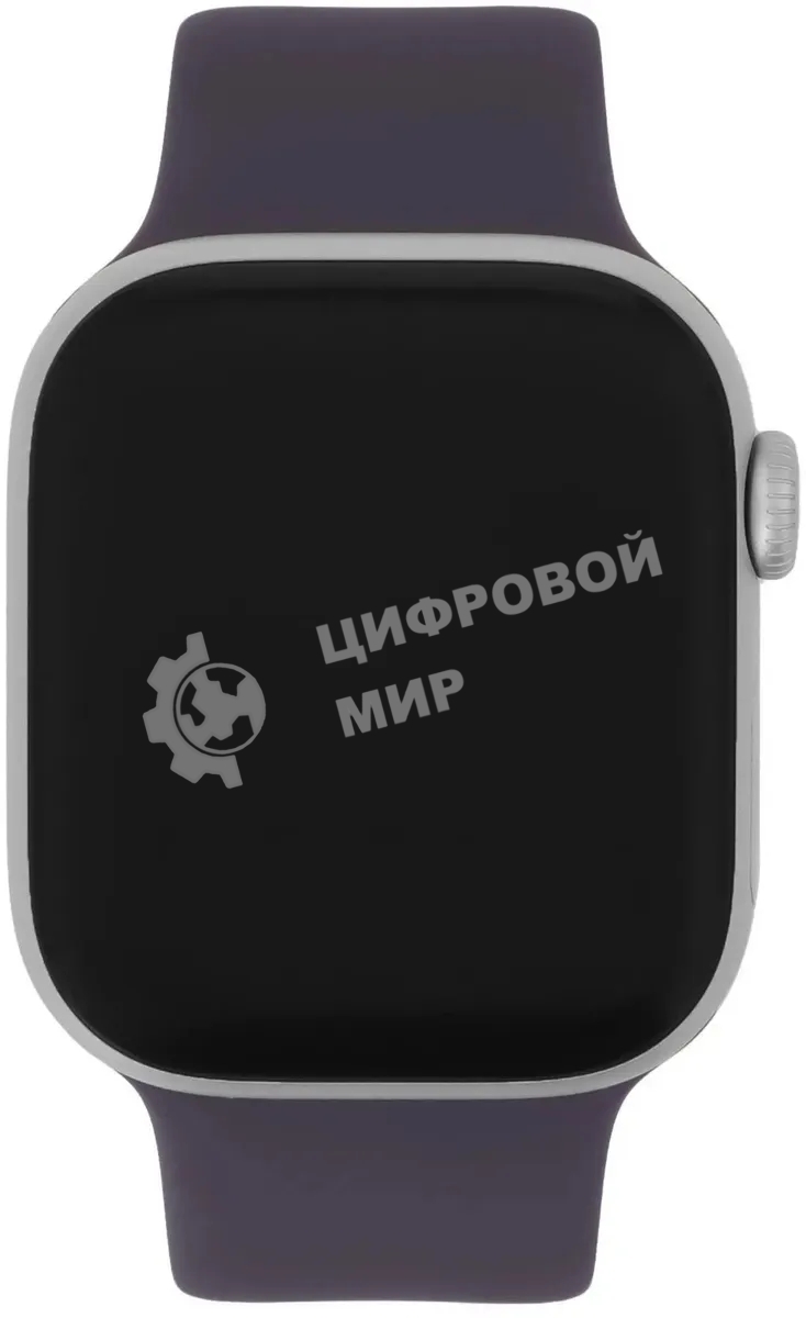 Умные часы Apple Watch Series 11 A3333 46мм OLED корп.серебристый Sport Band рем.фиолетовый разм.брасл.:M/L (MEVA4AM/A)