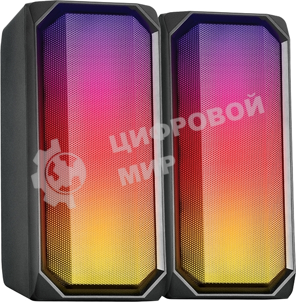 Акустическая система RGb 2.0 + Bluetooth, Qumo Charisma (ВТ 0054), 15ВТ, объемное звучание, отключаемая многорежимная RGb подсветка, USB+Jack 3,5мм