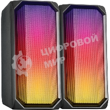 Акустическая система RGb 2.0 + Bluetooth, Qumo Charisma (ВТ 0054), 15ВТ, объемное звучание, отключаемая многорежимная RGb подсветка, USB+Jack 3,5мм