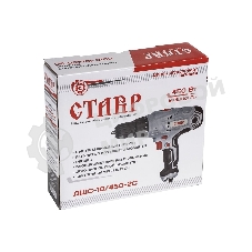 Дрель-шуруповерт СТАВР ДШС-10/450-2С, 450 Вт, 24 Нм, щеточный