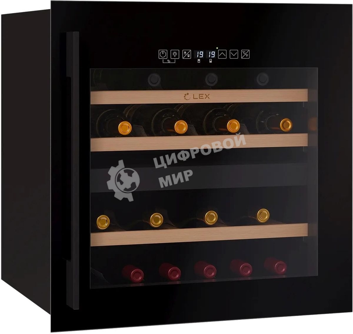 Винный шкаф LEX LWD6036BL dual zone S 1-нокамерн. черный стекло (CHAT500009)
