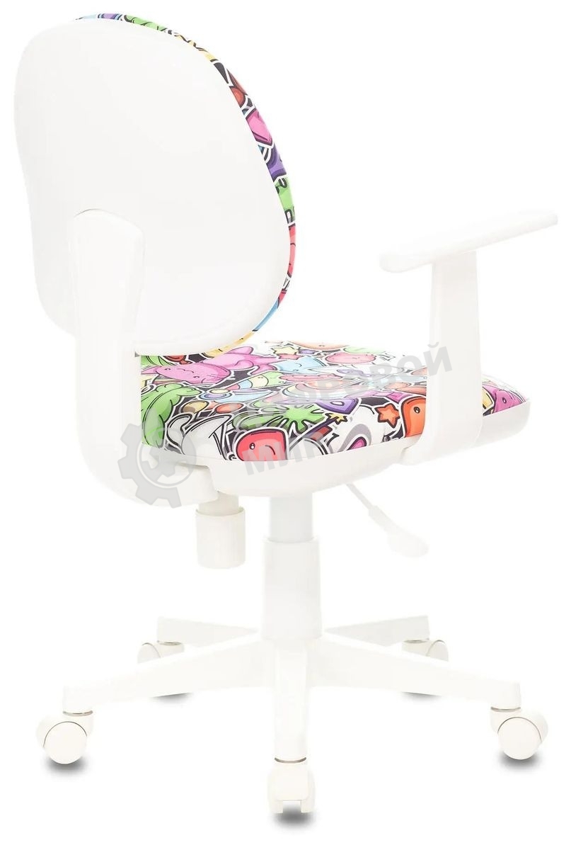 Кресло детское Бюрократ CH-W356AXSN мультиколор маскарад, крестовина пластик, пластик белый