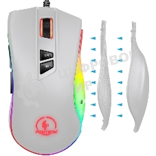 Мышь проводная Jet.A Panteon PS88 белый, 6200 dpi, USB, кнопки - 9