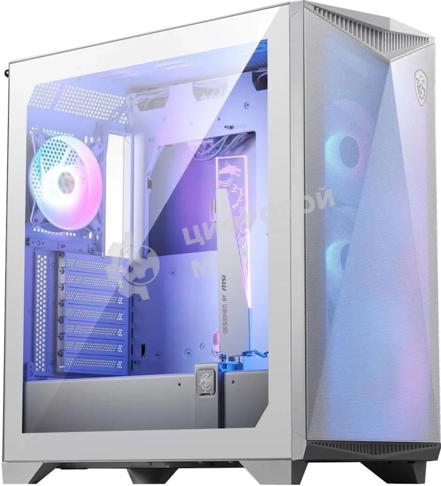 Компьютерный корпус MSI MPG GUNGNIR 300R AIRFLOW White, Midi Tower, EATX,2xUSB 3.2 Gen 1, 1xUSB 3.2 Gen2 Type-C,4x120мм PWM ARGb Fan, ARGb+PWM Control Board, Tempered Glass Window