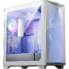 Компьютерный корпус MSI MPG GUNGNIR 300R AIRFLOW White, Midi Tower, EATX,2xUSB 3.2 Gen 1, 1xUSB 3.2 Gen2 Type-C,4x120мм PWM ARGb Fan, ARGb+PWM Control Board, Tempered Glass Window