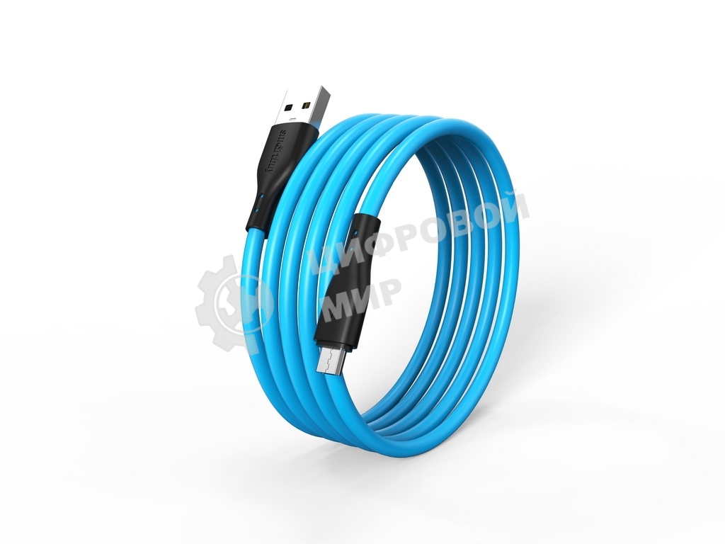 Кабель Smartbuy (iK-12-S21bb) S21 MicroUSB синий, 2.4 А, сил., 1 м