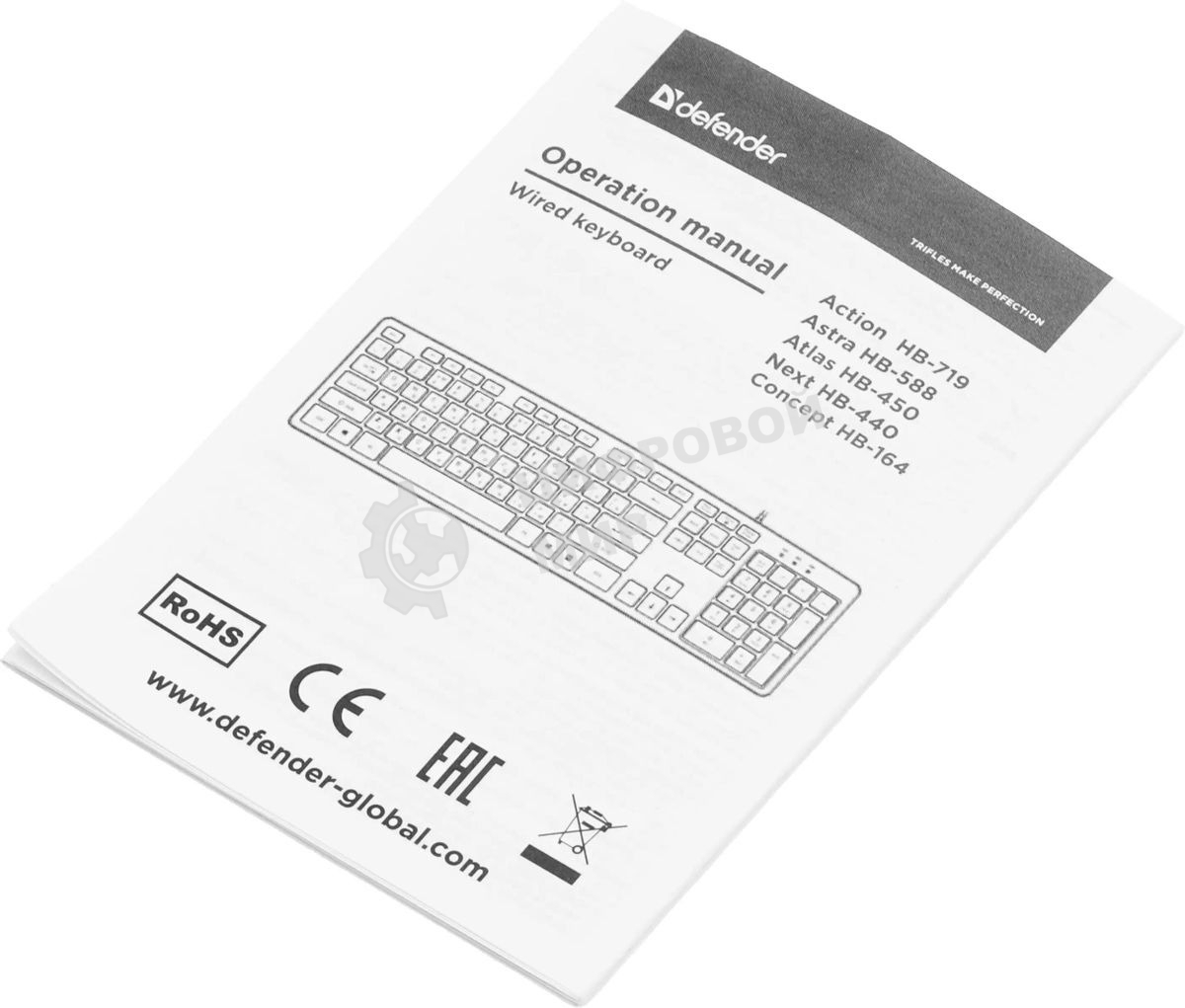 Клавиатура проводная Defender Concept HB-164, USB, черный