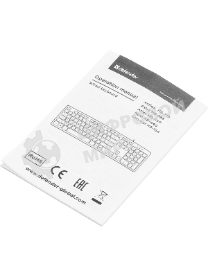 Клавиатура проводная Defender Concept HB-164, USB, черный