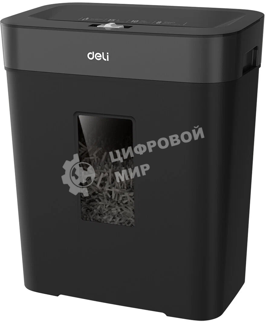 Шредер Deli ET023 черный (секр.P-4) фрагменты 8лист. 15лтр.
