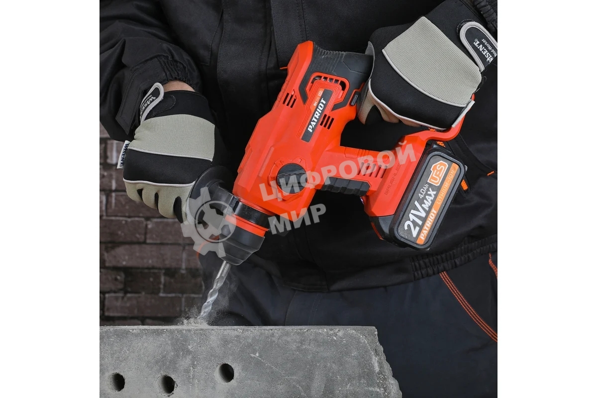 Перфоратор Аккумуляторный Бесщеточный Patriot RH 210Li UES, 1,7Дж, 0-1400об/мин., 0-4500уд/мин. (без аккумулятора и зарядного устройства)