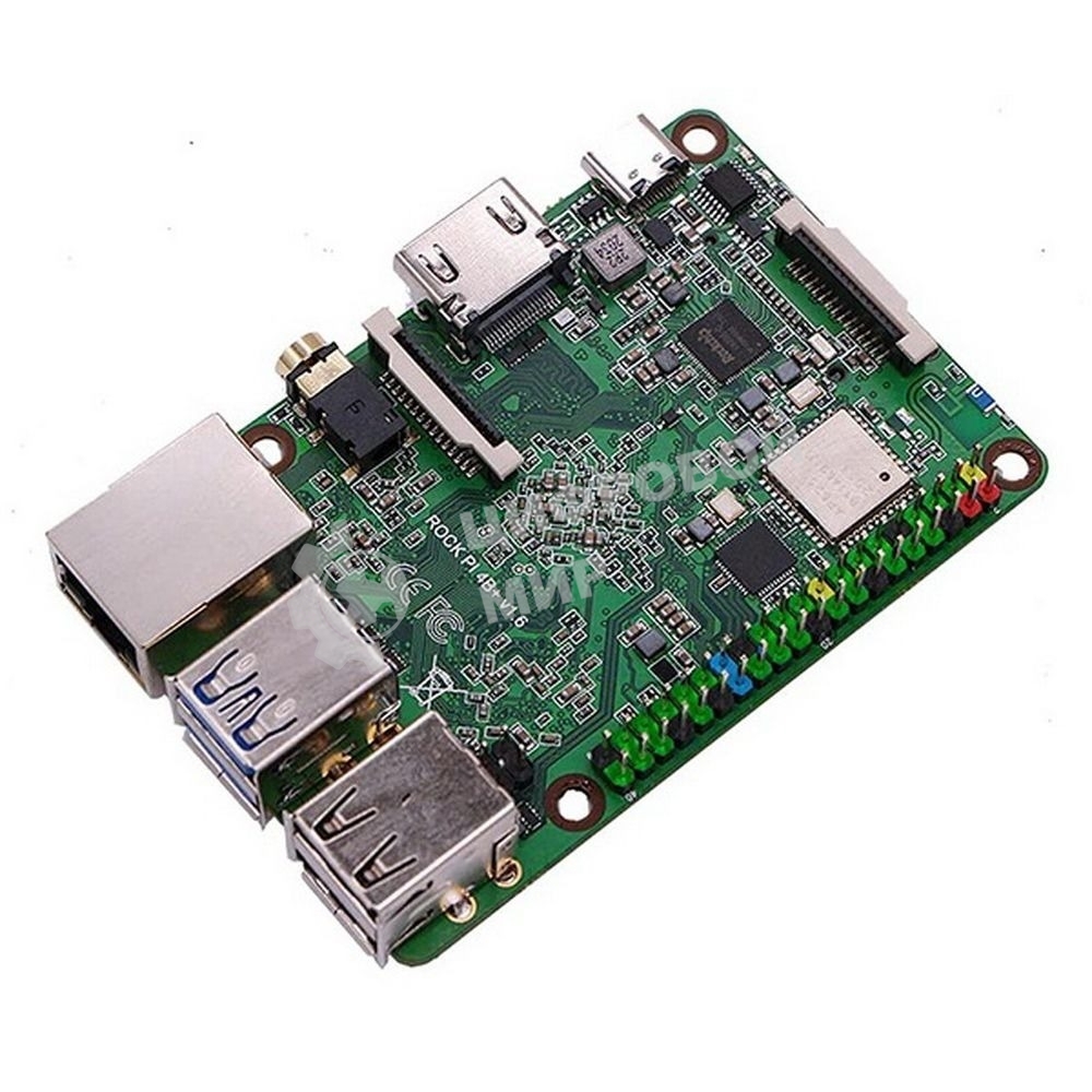 Одноплатный компьютер RockPi ROCK PI 4B Plus (4Gb/32Gb eMMC)