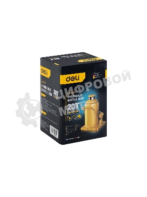 Домкрат бутылочный гидравлический Deli DQ71020 макс.грузоподъемность 20 т