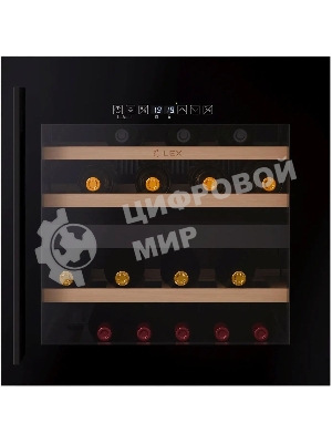 Винный шкаф LEX LWD6036BL dual zone S черный, 85 л, 2 отсека, 36 бут.