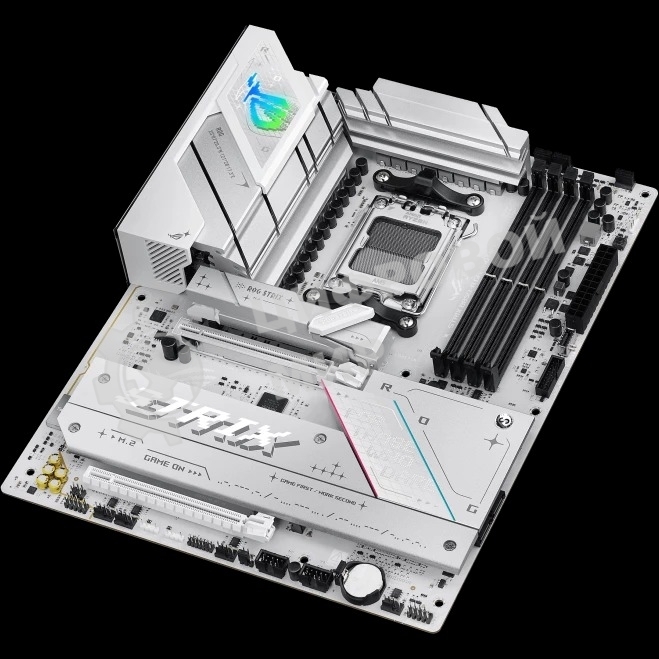 Материнская плата ASUS ROG STRIX B850-A GAMING WIFI, AM5, AMD B850, 4xDDR5, 2xSATA, 4xM.2, 1xPCIe 5.0 x16, 1xPCIe 4.0 x16, 1xPCIe x4, 1xDP, 1xHDMI, 1x2.5Gb LAN, 1xUSB-C 20Gbps, 1xUSB-C 10Gbps, 2xUSB-A 10Gbps, 4xUSB 5Gbps, 2xUSB-A 2.0, 3x3.5 мм, 7.1, ATX