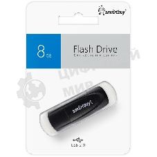 Флешка USB Smartbuy Scout Black (SB008Gb2SCK), 8Gb, USB 2.0, R/W 15/8, черный
