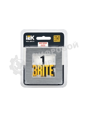 Рамка 1-местная IEK BRITE РУ-1-1-БрА (BR-M12-M-K47) металл алюминий