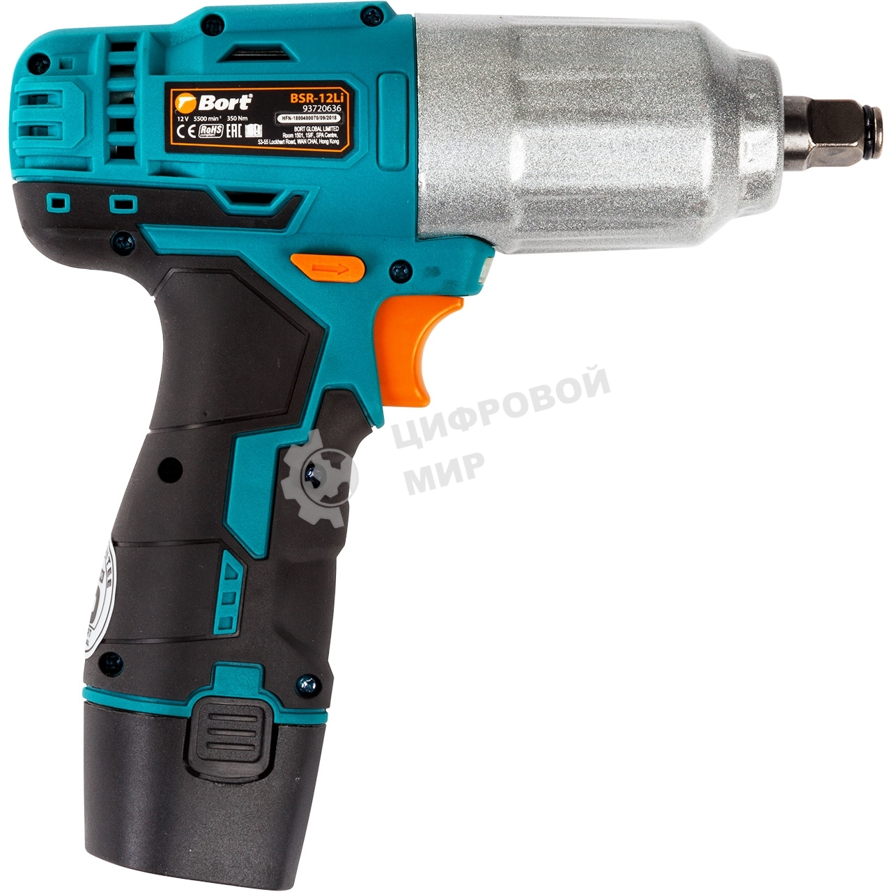 Гайковерт Bort BSR-12LI проводной автомобильный 93720636 12 В, 350 Нм, 3300 об/мин, 3,1 кг