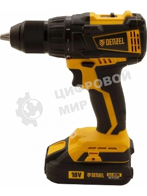 Дрель-шуруповерт Denzel BLDL-IB-18-02, 18 В, 2 Ач, 65 Нм, бесщеточный