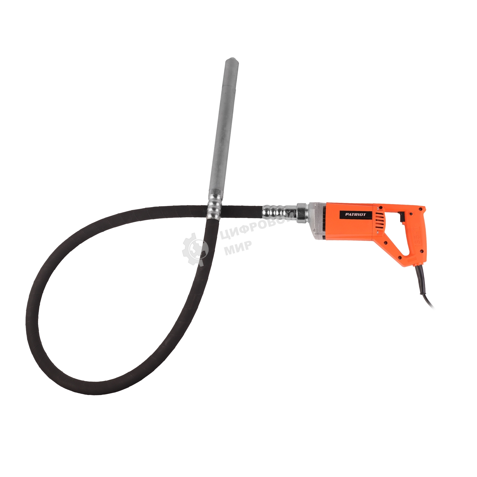 Вибратор для бетона глубинный PATRIOT CV 105, мощность 1000Вт, 7000кол/мин, гибкий вал с наконечником в комплекте