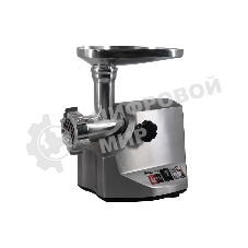 Мясорубка электрическая Sakura SA-6411 Professional серый, 2400 Вт, 2.5 кг/мин, реверс, защита от перегрузки, насадки - 5