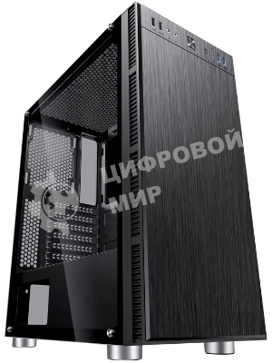 Компьютерный корпус Accord 3407 черный без БП ATX 2xUSB 2.0 2xUSB 3.0 audio bott PSU