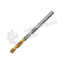 Сверло спиральное по металлу Denzel 4,5 x 80 мм, Р6М5, Golden Tip