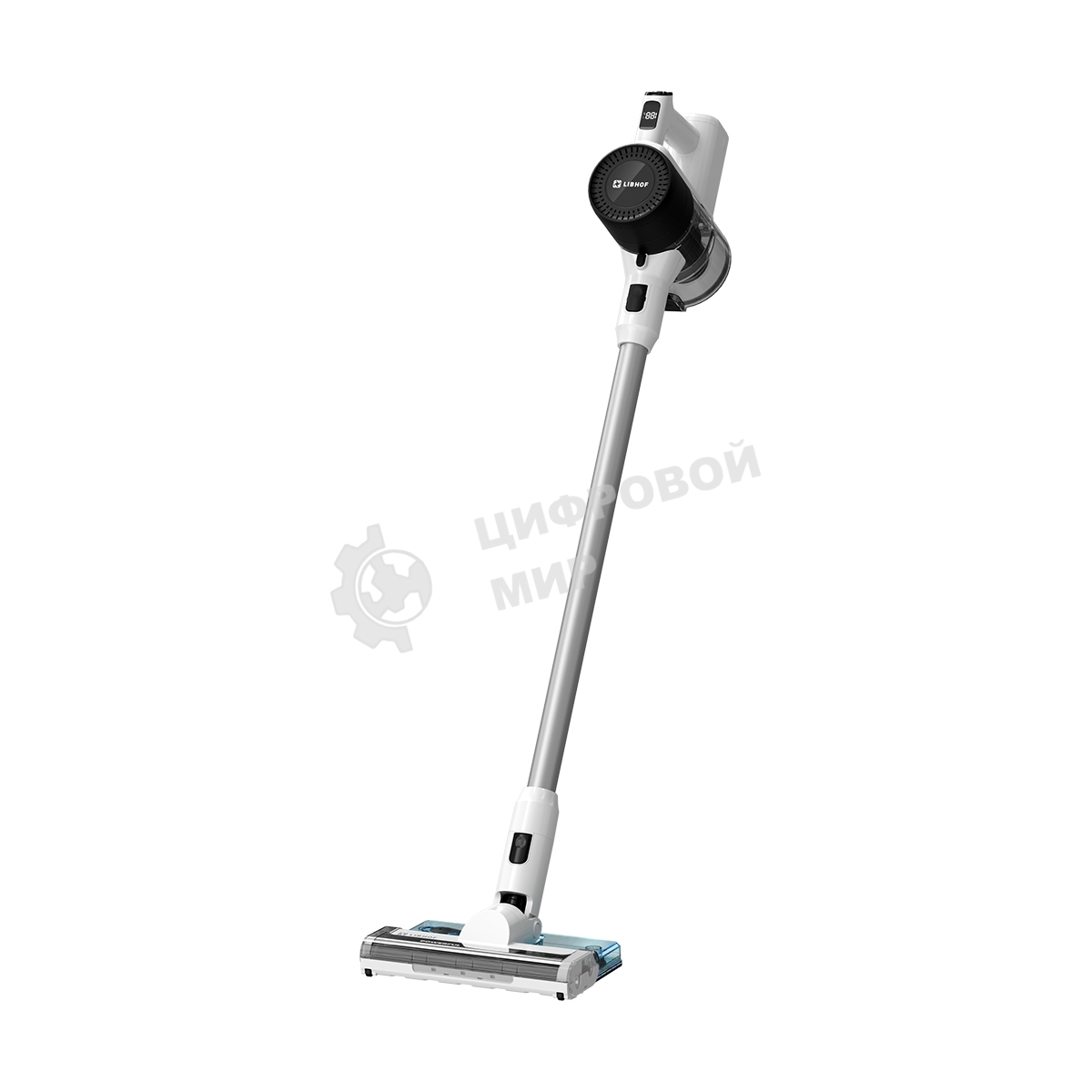 Пылесос вертикальный Libhof VCD-3235 PRO белый/черный, питание от аккумулятора, 350 Вт, уборка суxая/влажная, пылесборник 0.6 л