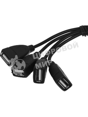 USB-концентратор Buro BU-HUB4-0.3-U2.0-Splitter, USB 2.0, USB 4 порта, USB