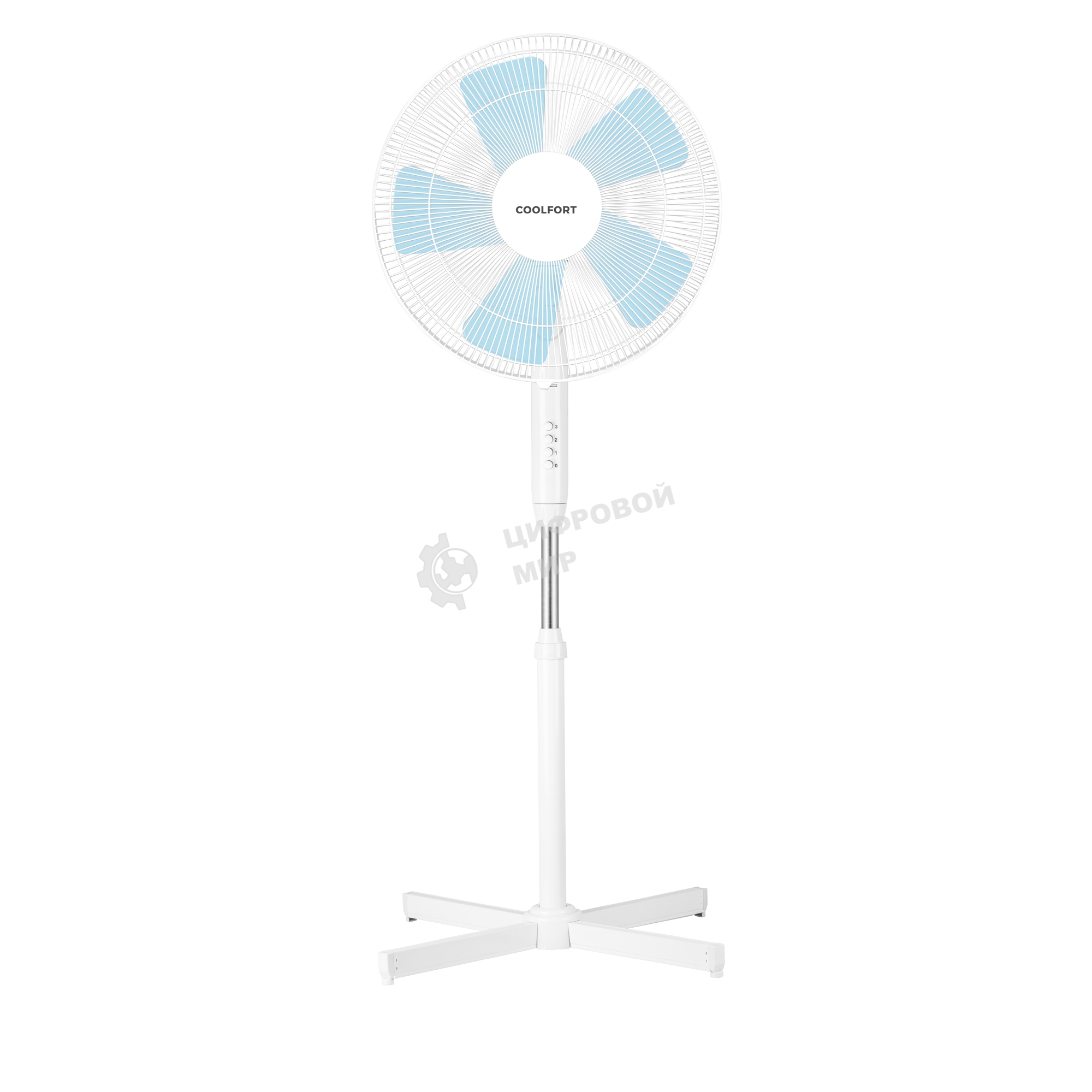 Вентилятор напольный Coolfort CF-2029 40Вт скоростей:3 белый