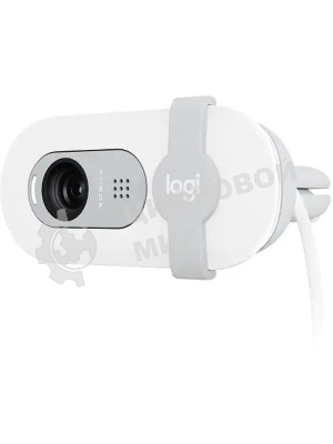 Веб-камера Logitech HD Webcam Brio 100 белый 2Mpix (1920x1080) USB-A с микрофоном (960-001618)