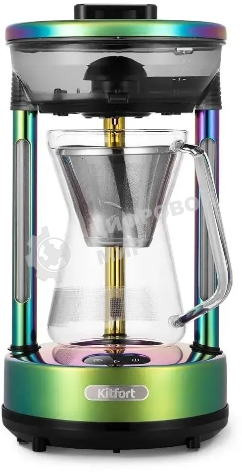Кофеварка капельная Kitfort КТ-7488 зеленый, исп. кофе - молотый, 0.6 л, 600 Вт