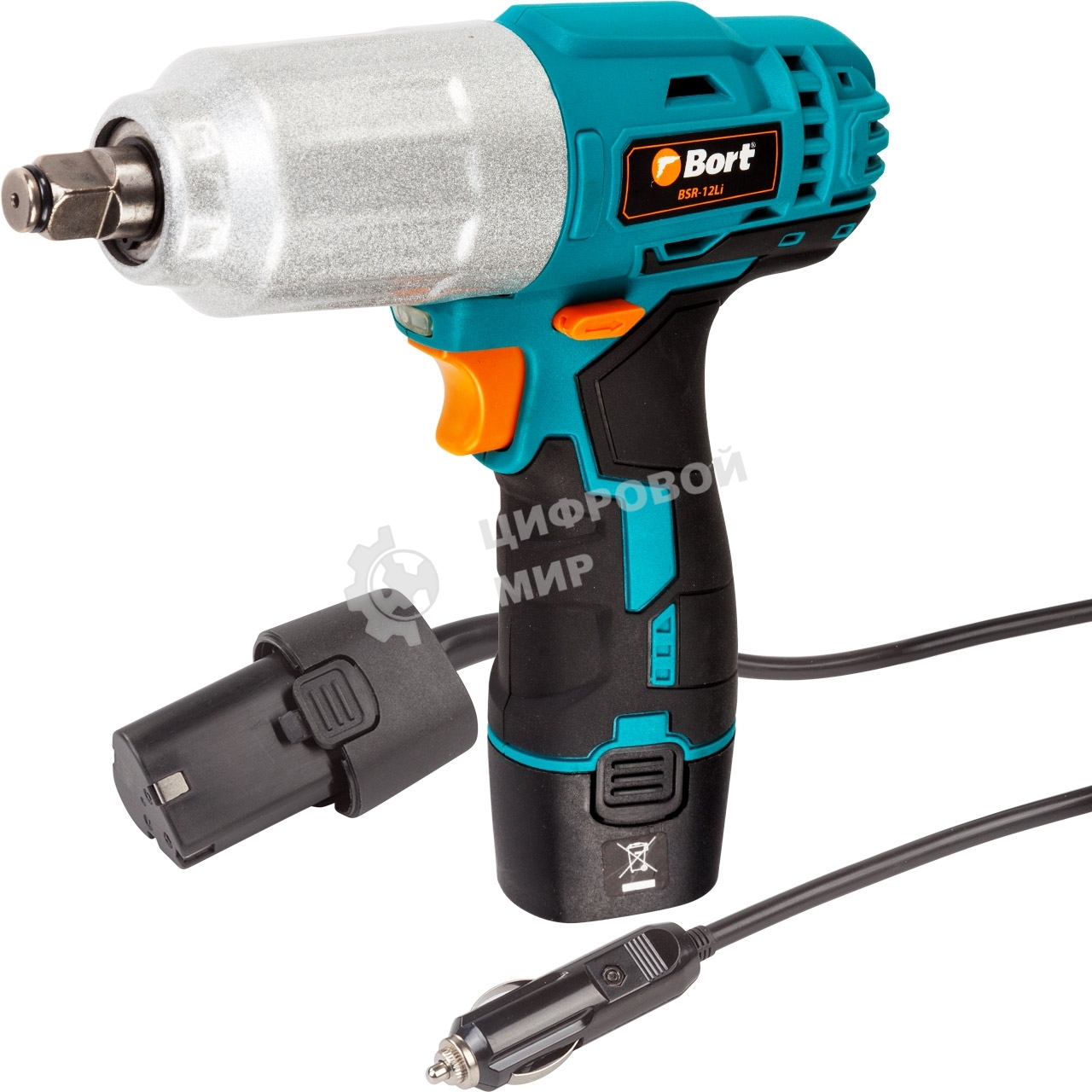 Гайковерт Bort BSR-12LI проводной автомобильный 93720636 12 В, 350 Нм, 3300 об/мин, 3,1 кг