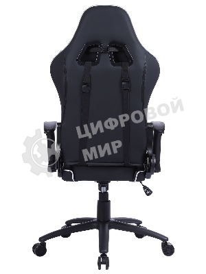 Кресло Cactus CS-CHR-030BLS черный, экокожа, подголовник