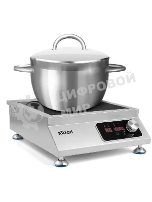 Плита настольная индукционная Kitfort КТ-143 серебристый/черный стеклокерамика (настольная)