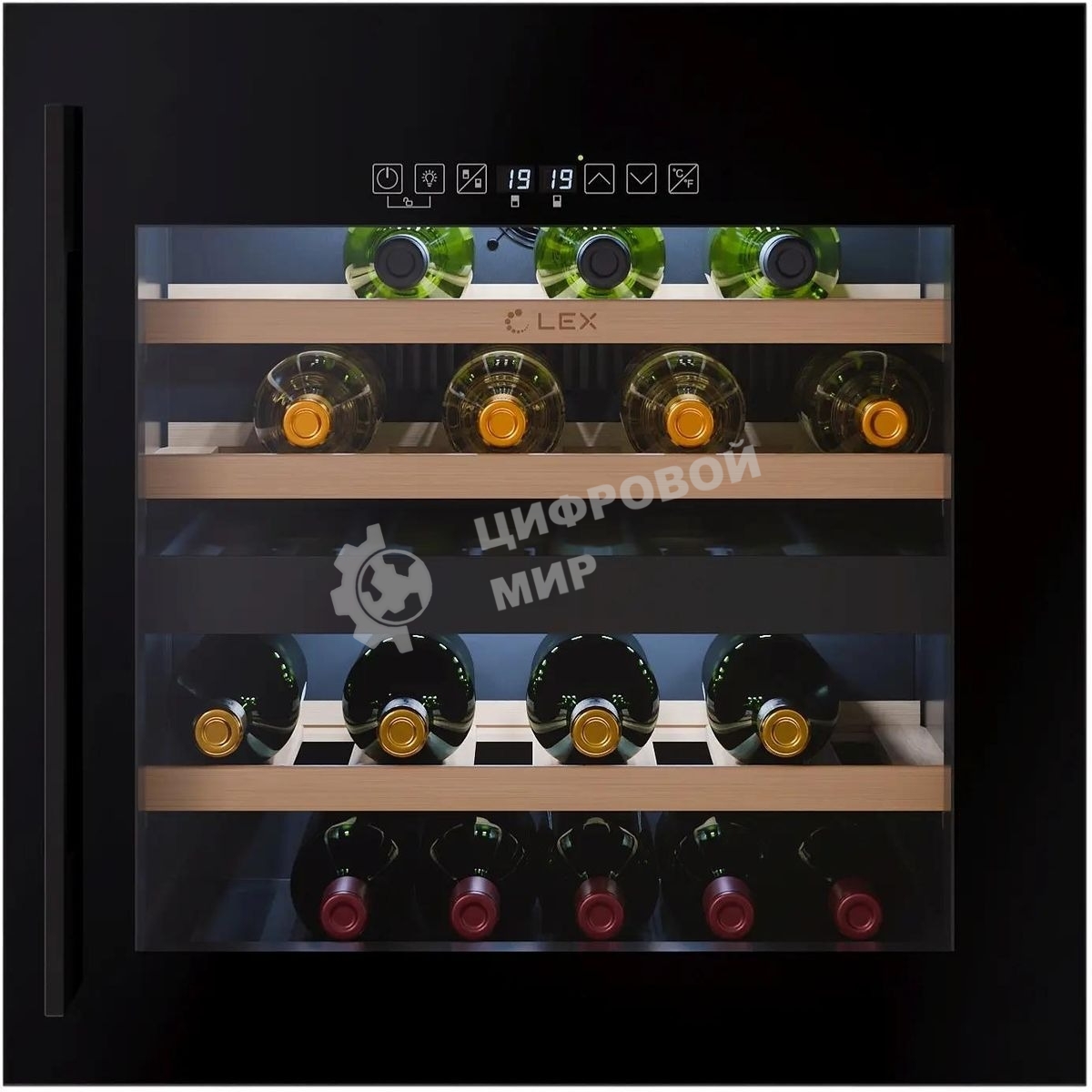 Винный шкаф LEX LWD6036BL dual zone S 1-нокамерн. черный стекло (CHAT500009)