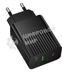 Сетевое зарядное устройство BOROFONE (6941991122873) BAS76A 1USB+1Type-C 3.0A QC3.0 PD 30W черный