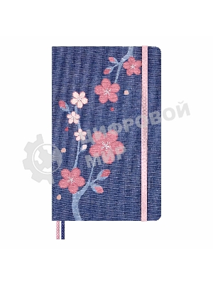 Блокнот Moleskine LIMITED EDITION SAKURA LESU08QP060BOX Large 130х210 мм, обложка текстиль, 176 страниц, линейка, твердая обложка, подарочная коробка, синий, 2025