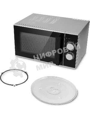 Микроволновая печь Vitek VT-MW0823 серебристый/черный, 23 л, 900 Вт, переключатели - поворотный механизм