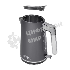 Чайник электрический Polaris PWK-1746СA серый, 1.7 л, ВЕРХ. ЗАЛИВ, нерж.