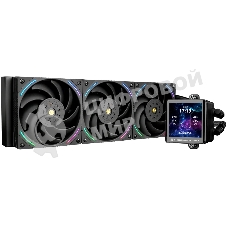 Система жидкостного охлаждения Thermalright Frozen Vision 360 V2 (360мм, LED, Black, ARGB/Fans: 3x120мм, 69CFM, 27dBA, 2150RPM/Pump height 60мм, 23dBA, 3000RPM, Rad thickness 27мм/S: 1700, 1200, 1851, 115X, 2011, 2066, AM5, AM4)
