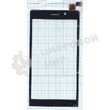 Сенсорное стекло (тачскрин) для Highscreen Thor, черное