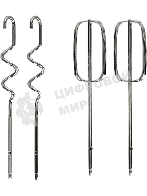 Миксер SUPRA MXS-591 500 Вт, 6 скоростей, режим Турбо, насадки для взбивания яиц и крема, насадки для замеса тяжелого теста, корпус металл/пластик, черный)