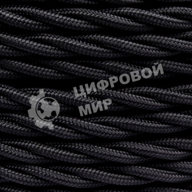 Провод ретро Bironi B1-435-73-50 3х2.5 матовый черный (уп. 50 м)