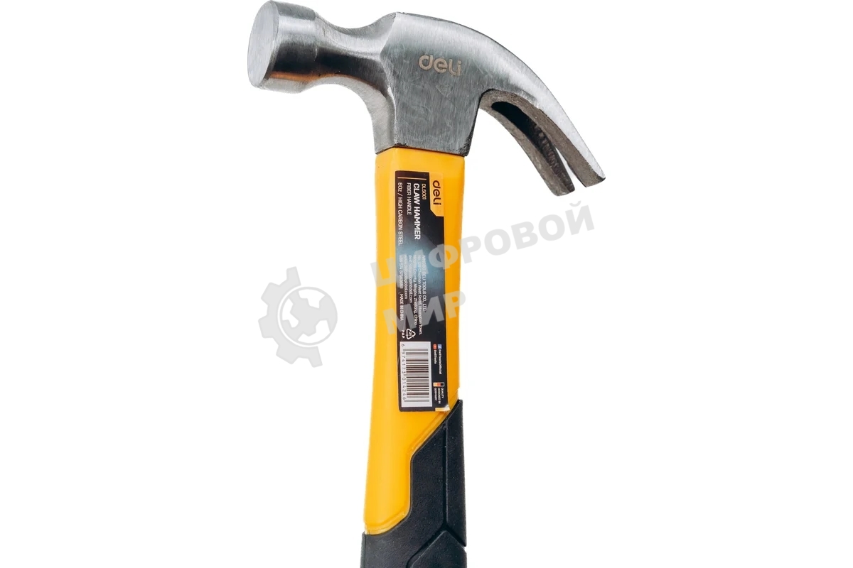 Молоток-гвоздодер Deli DL5001 250 гр Фибергласовая рукоять