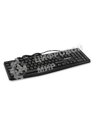 Клавиатура проводная ExeGate EX298364RUS Smart K120 (USB, полноразмерная, влагозащищенная, 104кл., Enter большой, длина кабеля 1,6м, черная, RTL)