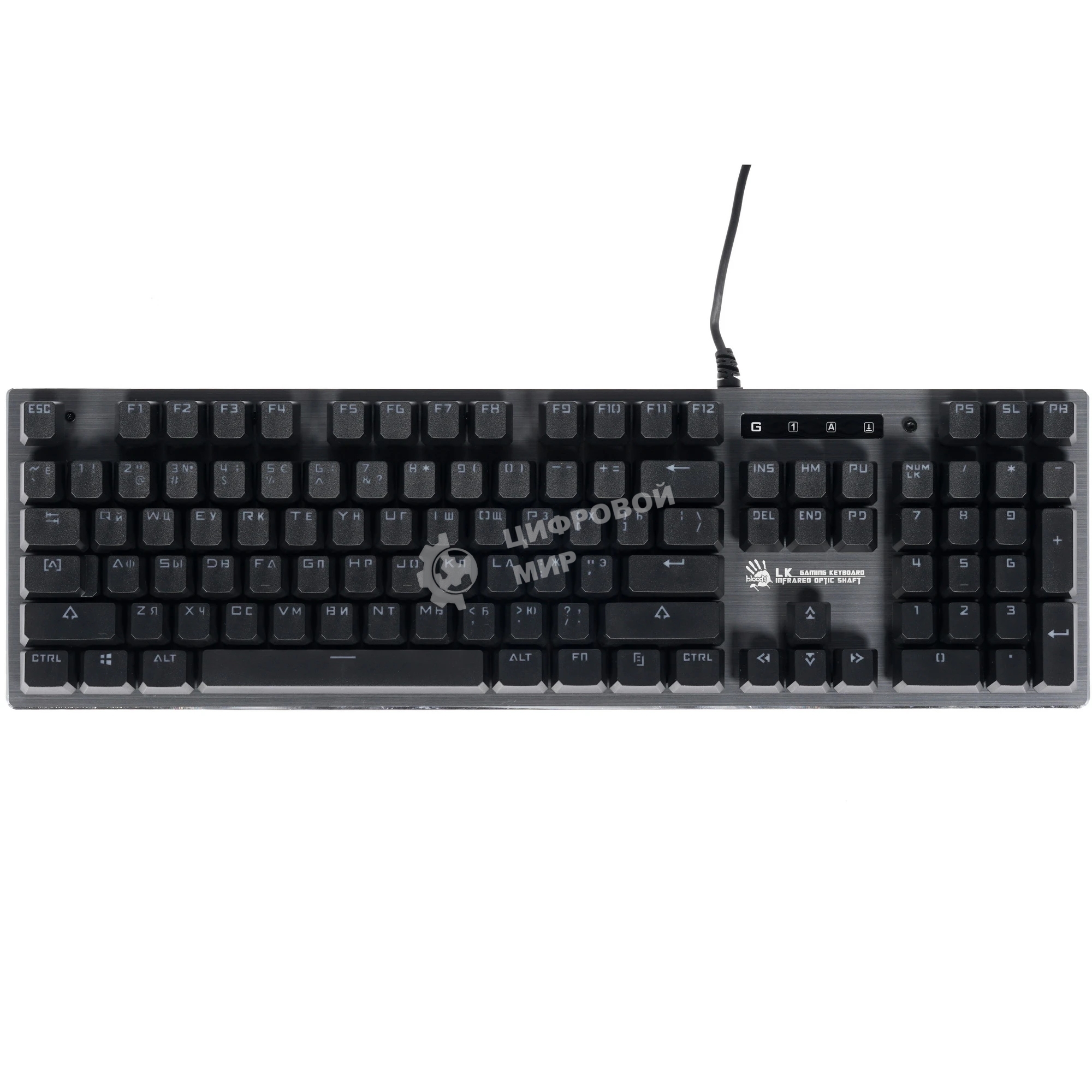 Клавиатура проводная A4Tech B760 механическая черный/серый USB Gamer LED