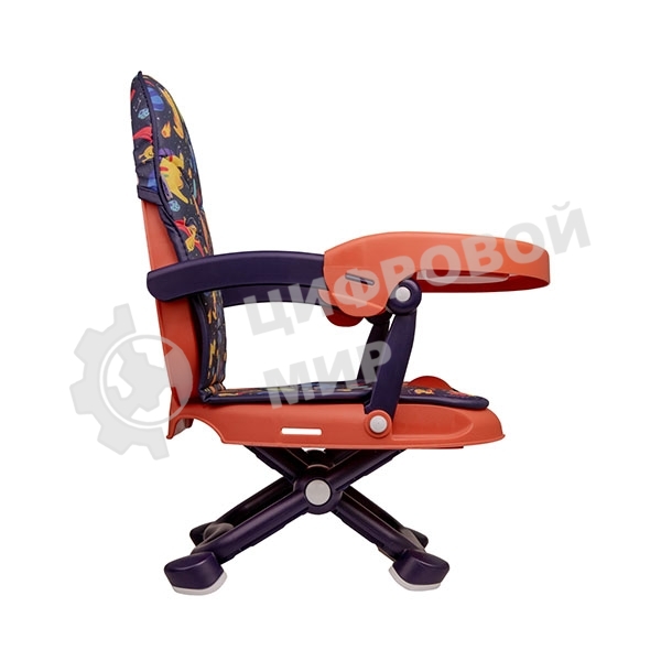 Стульчик для кормления BQ BCH012 Dinos. Стульчик-бустер BQ BCH012. Гипоалергенные безопасные материалы/Съемный чехол из экокожи. Удобный, устойчив к загрязнению и легко моется/Съемная столешница/Безопасность малыша: устойчивая конструкция, нескользящие но