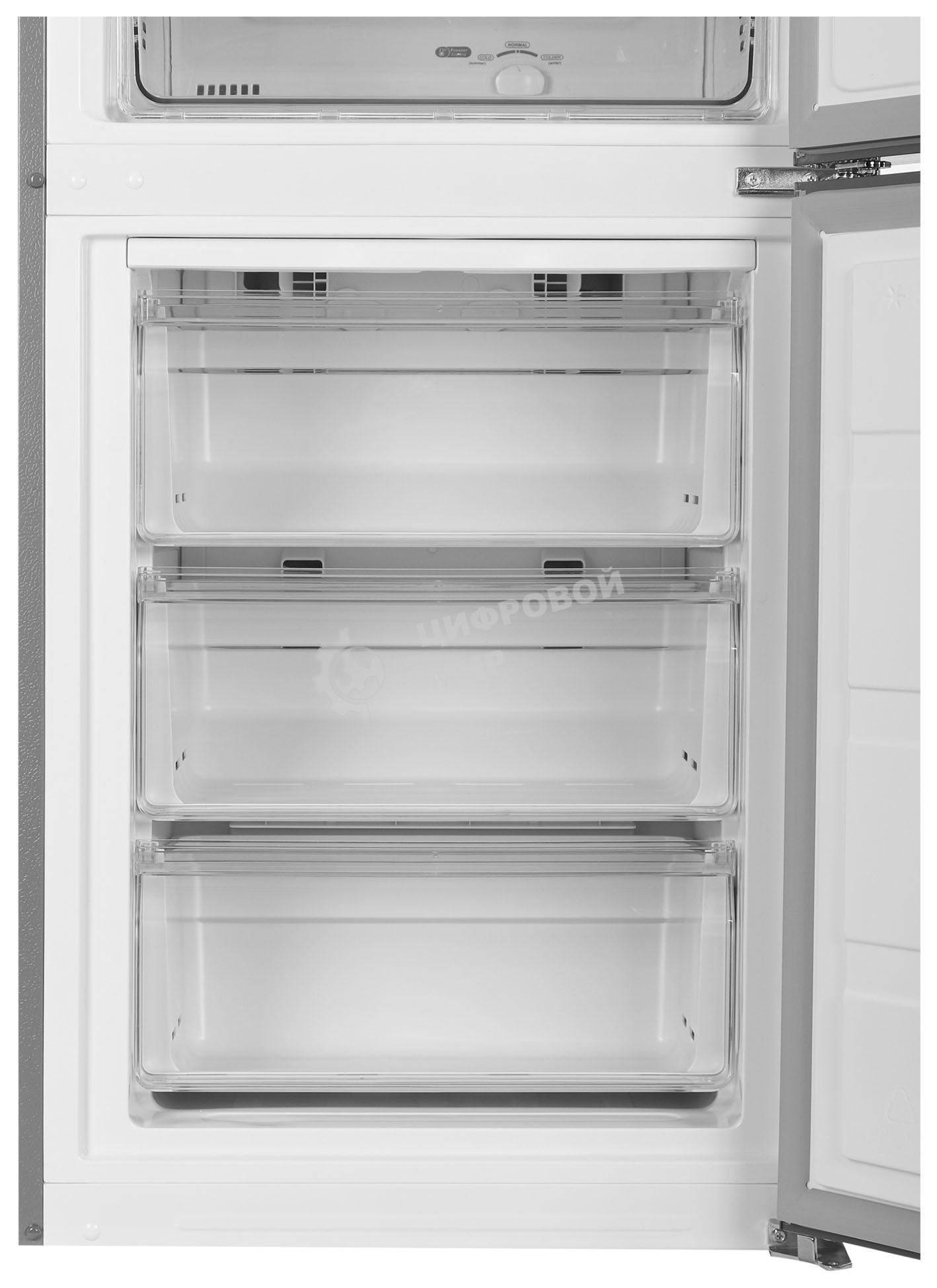 Холодильник Hyundai CC3595FIX нержавеющая сталь двухкамерный 245/115л морозилка снизу